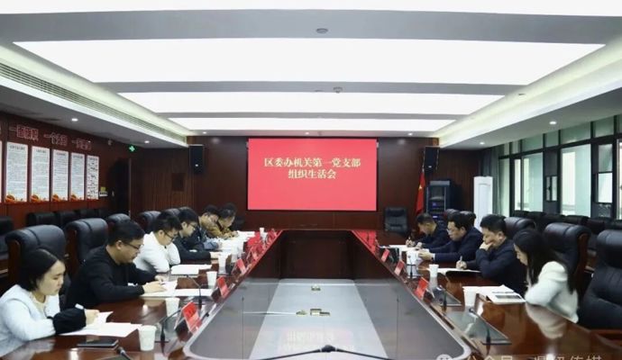 陈远参加区委办机关第一党支部组织生活会